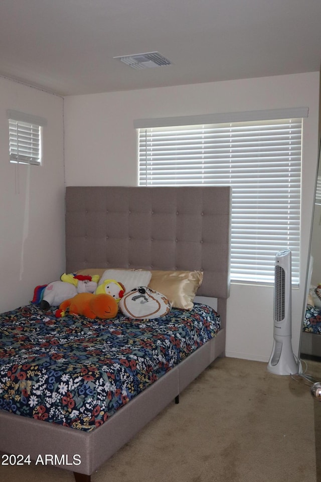 view of carpeted bedroom