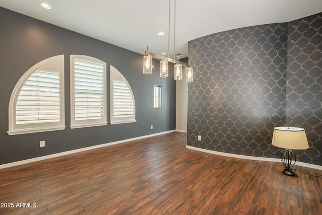 18283 N 93rd St, Scottsdale, AZ 85255 - spare room featuring wood finished floors, baseboards, and recessed lighting