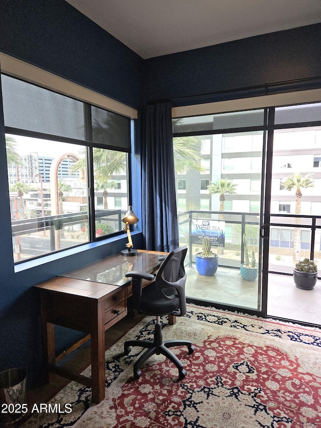 view of office area