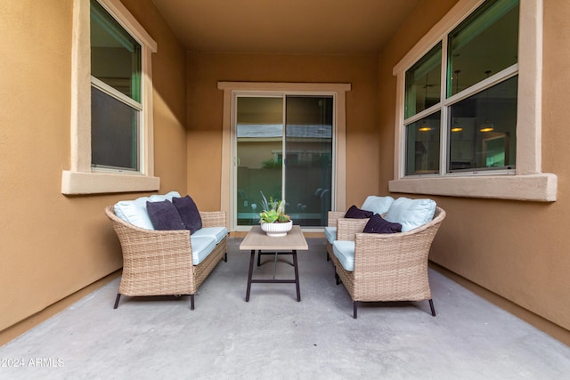 view of patio with outdoor lounge area