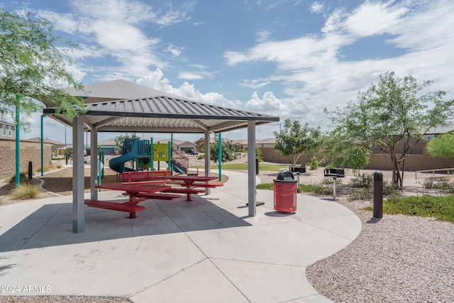 view of community with a playground