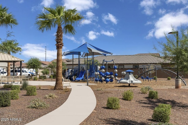 view of jungle gym