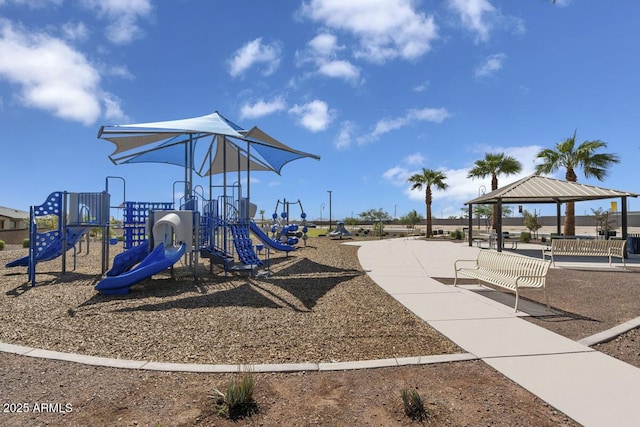 view of playground featuring a gazebo