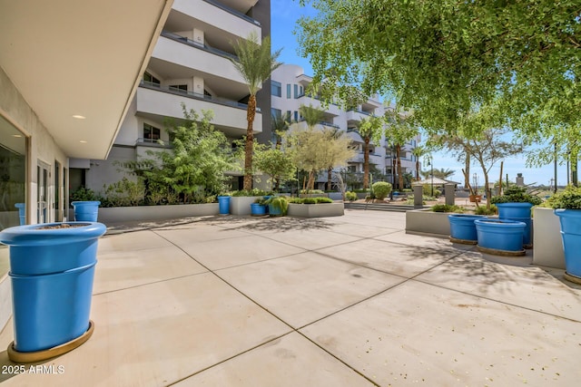 view of patio / terrace with a residential view