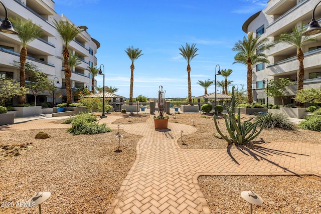 view of property's community featuring a gazebo