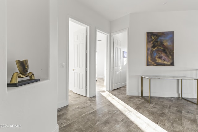 hall featuring hardwood / wood-style floors