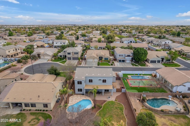 bird's eye view featuring a residential view