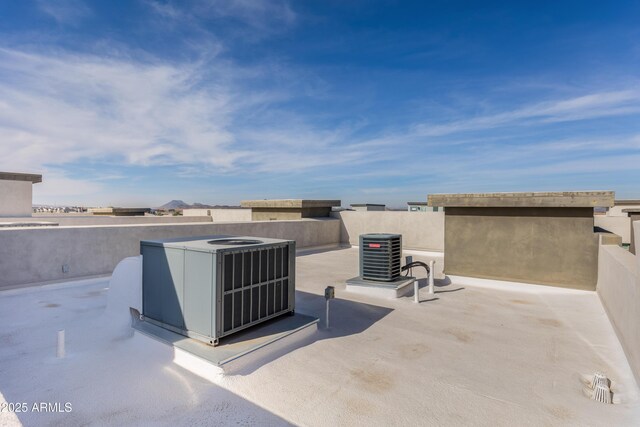 view of patio with central AC