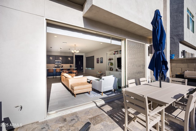 view of patio with outdoor lounge area