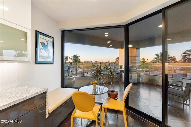 dining space with a wealth of natural light