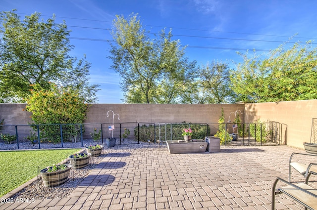 view of patio / terrace with a fenced backyard