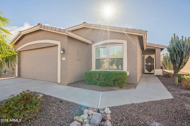 view of front of home featuring a garage