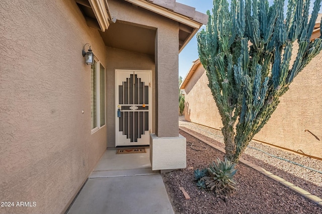 view of doorway to property