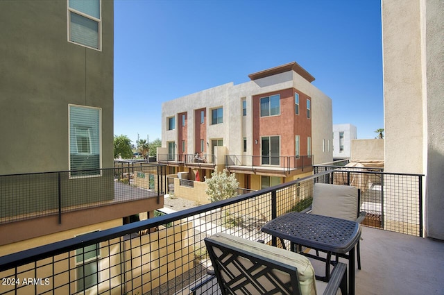 balcony with a residential view