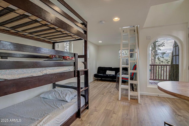 2974 N Vista Way, Payson, AZ 85541 - bedroom featuring baseboards, wood finished floors, and recessed lighting
