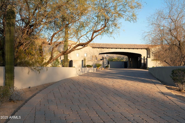 exterior space featuring fence