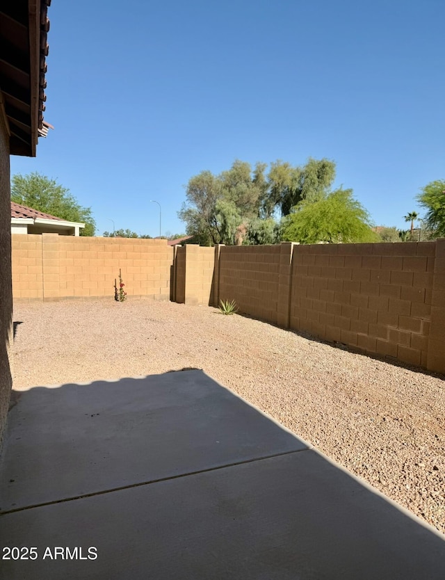 view of patio / terrace with a fenced backyard