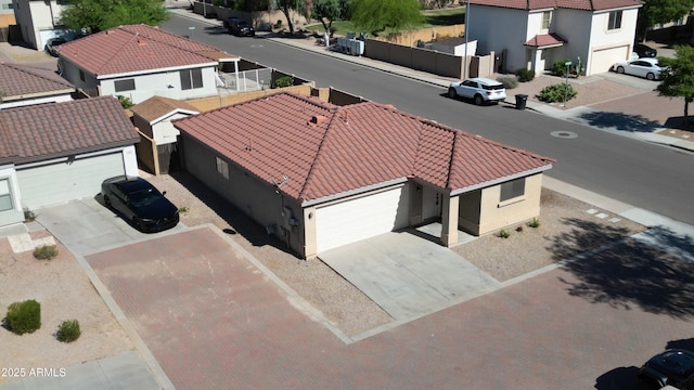 aerial view featuring a residential view