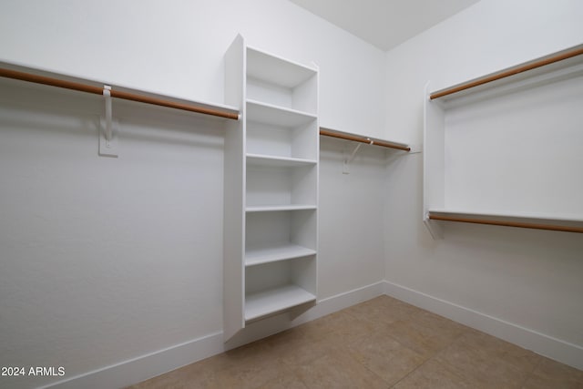 view of walk in closet