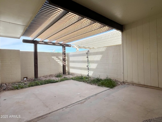 view of patio / terrace with a pergola