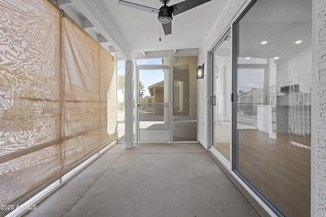 1881 E Kerby Farms Rd, Chandler, AZ 85249 - unfurnished sunroom with a ceiling fan