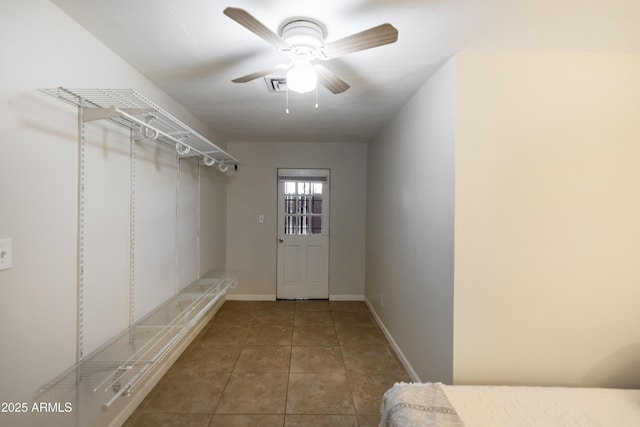 1330 E Monte Vista Rd, Phoenix, AZ 85006 - walk in closet featuring tile patterned flooring and a ceiling fan