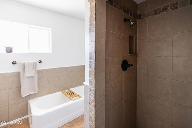 1330 E Monte Vista Rd, Phoenix, AZ 85006 - bathroom featuring tiled shower and a garden tub
