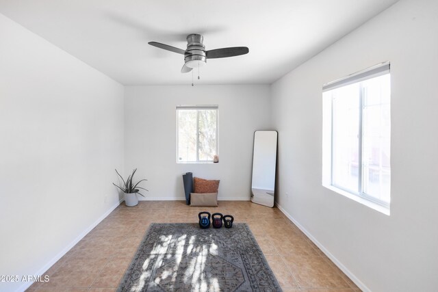 1330 E Monte Vista Rd, Phoenix, AZ 85006 - unfurnished room featuring tile patterned floors, a ceiling fan, and baseboards