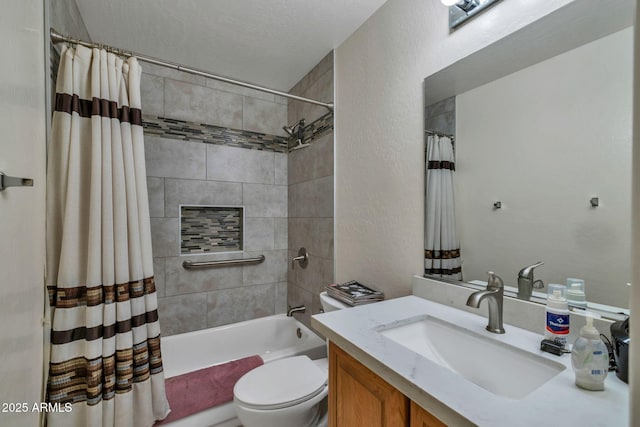 22201 E Vallejo St, Queen Creek, AZ 85142 - bathroom featuring shower / bath combo with shower curtain and vanity