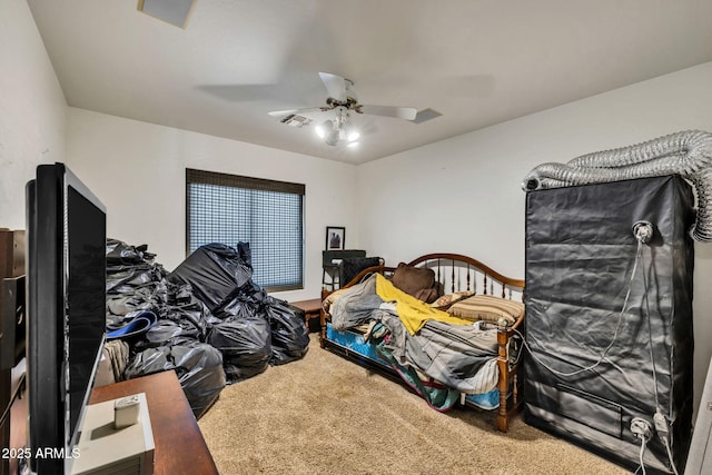 22201 E Vallejo St, Queen Creek, AZ 85142 - carpeted bedroom with a ceiling fan