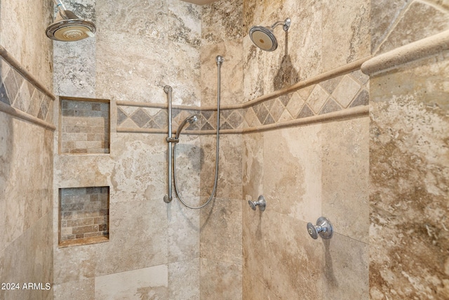 details with tiled shower