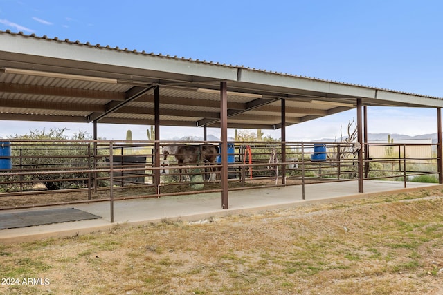 view of horse barn