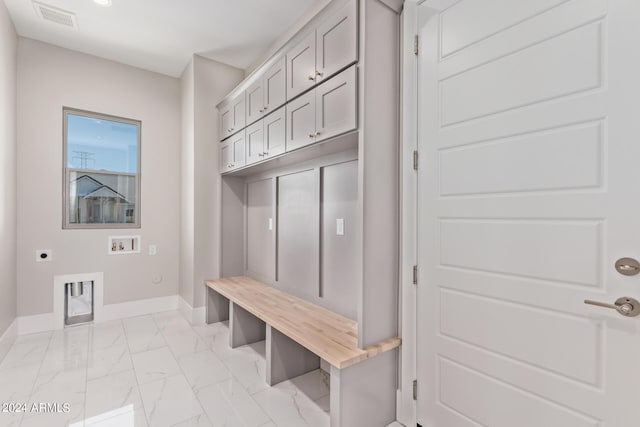 1229 N 106th Pl, Mesa, AZ 85207 - mudroom with baseboards and light marble finish flooring