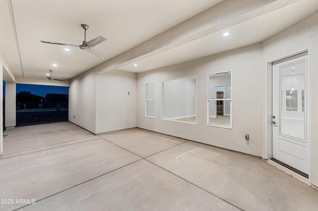 1229 N 106th Pl, Mesa, AZ 85207 - view of property's community with ceiling fan, a patio area, and recessed lighting