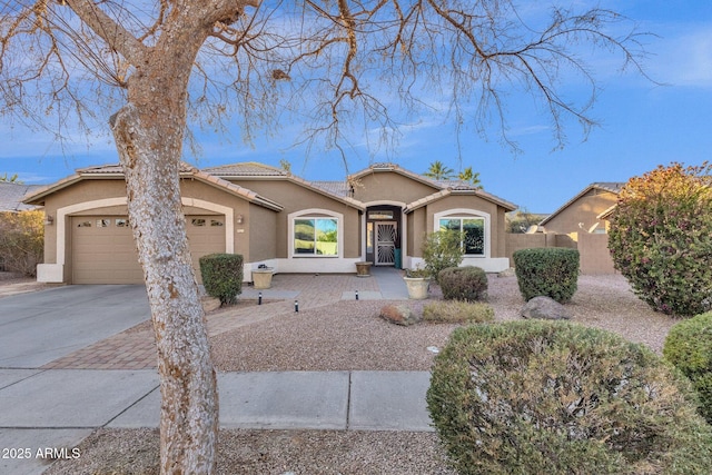 view of front of home featuring a garage