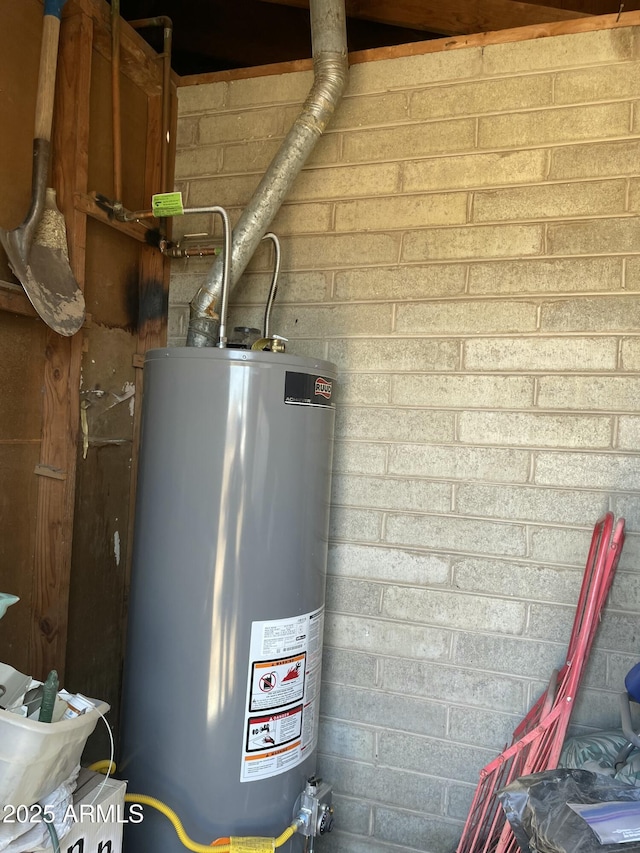 utilities featuring gas water heater