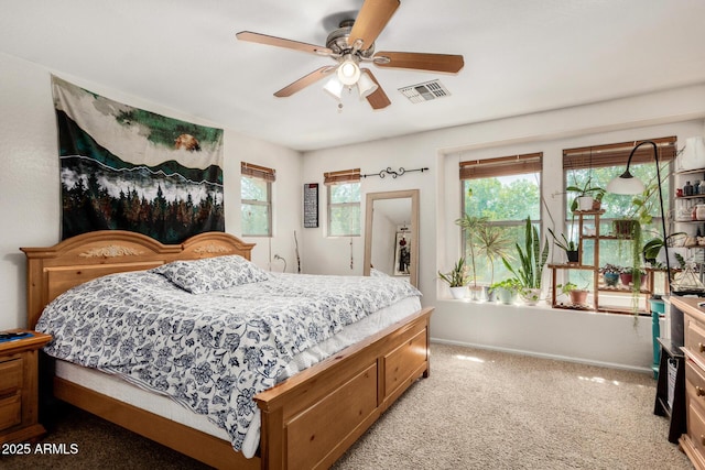 942 S Deerfield Ln, Gilbert, AZ 85296 - bedroom featuring light colored carpet and a ceiling fan