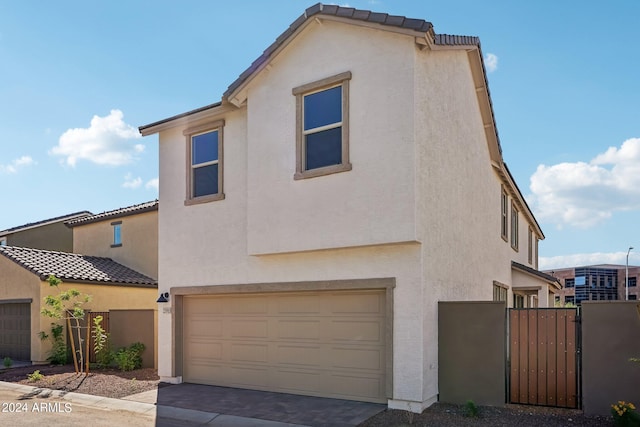 view of front of house featuring a garage