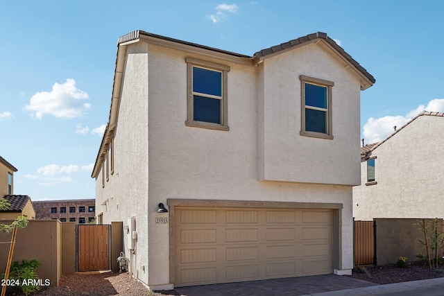 view of front of home featuring a garage