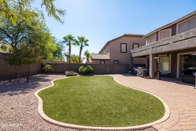 view of yard with a patio