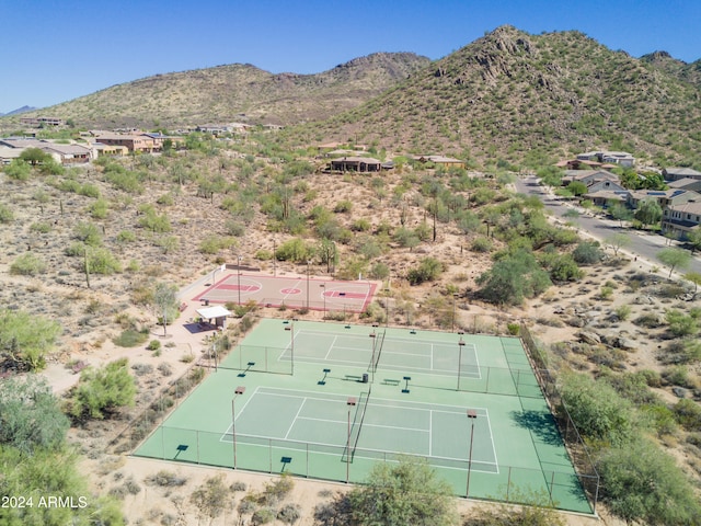 aerial view featuring a mountain view