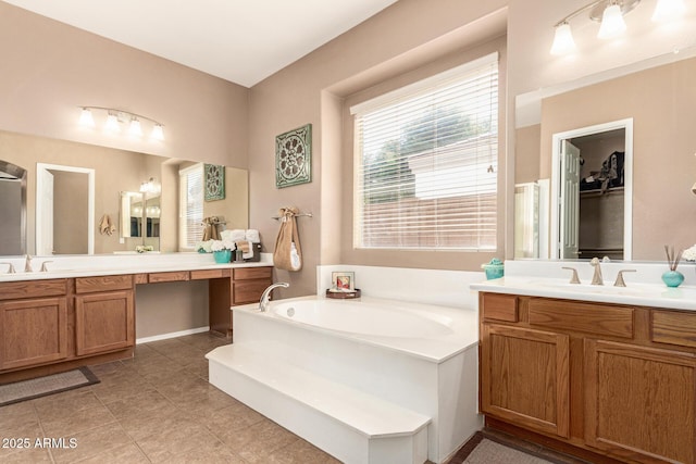 2945 E Clifton Ave, Gilbert, AZ 85295 - full bathroom featuring a bath, vanity, and tile patterned floors