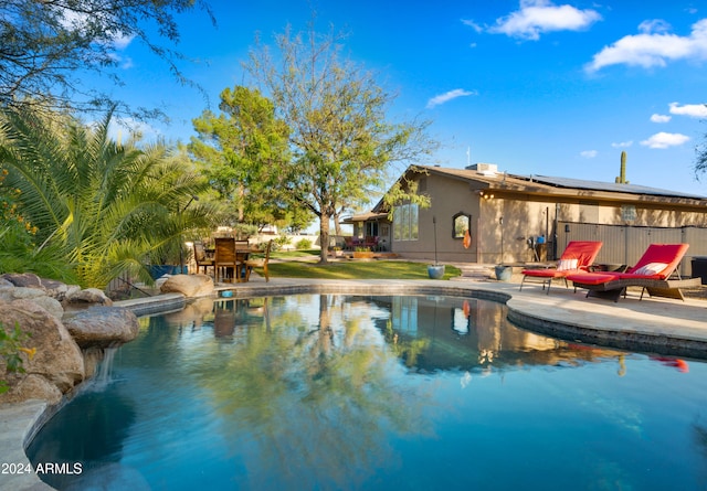 view of pool with a patio