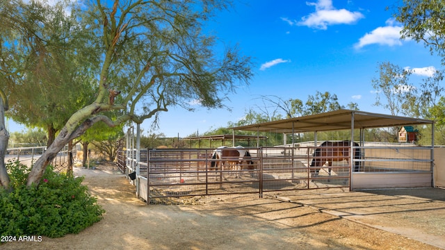 view of horse barn