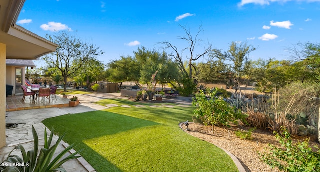 view of yard with a patio