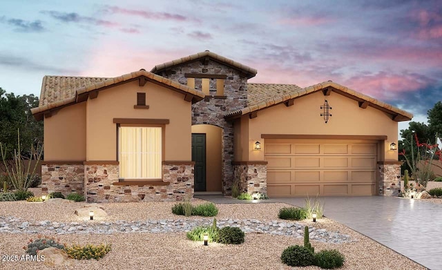 view of front of home featuring a garage