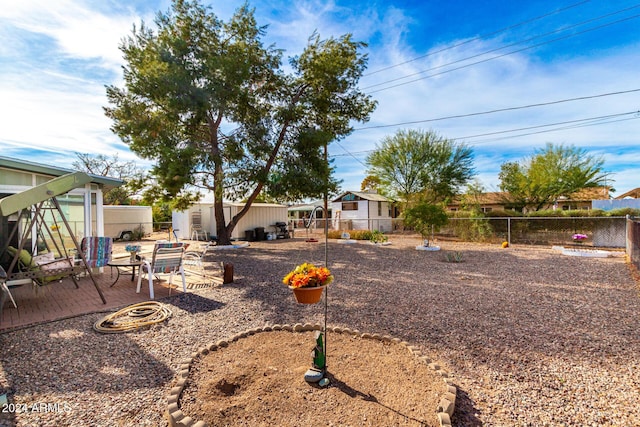 view of yard with a patio area