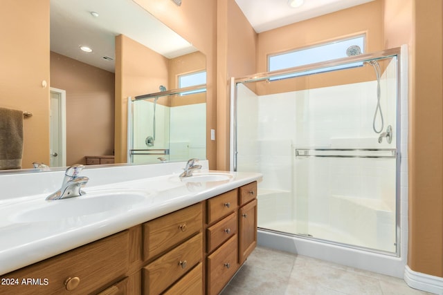 26723 N 127th Dr, Peoria, AZ 85383 - full bathroom with tile patterned flooring, a shower stall, and a sink