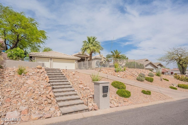 15746 E Sycamore Dr, Fountain Hills, AZ 85268 - view of front of property featuring driveway, fence, and a gate