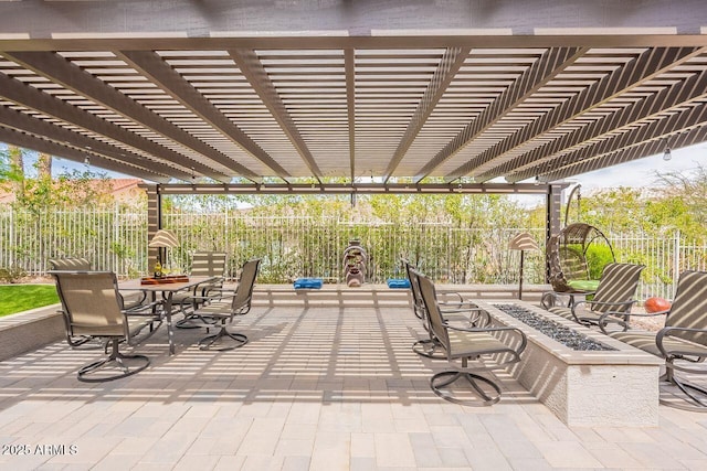 15746 E Sycamore Dr, Fountain Hills, AZ 85268 - view of patio / terrace featuring a fenced backyard and outdoor dining area